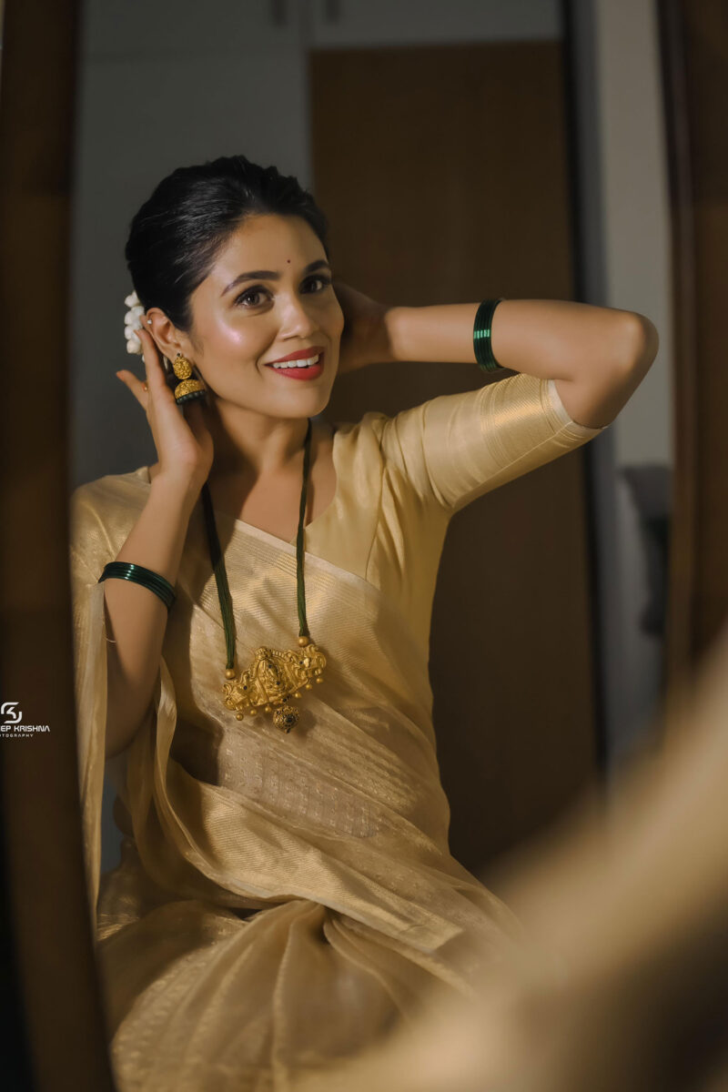 Pure Linen Tissue Saree