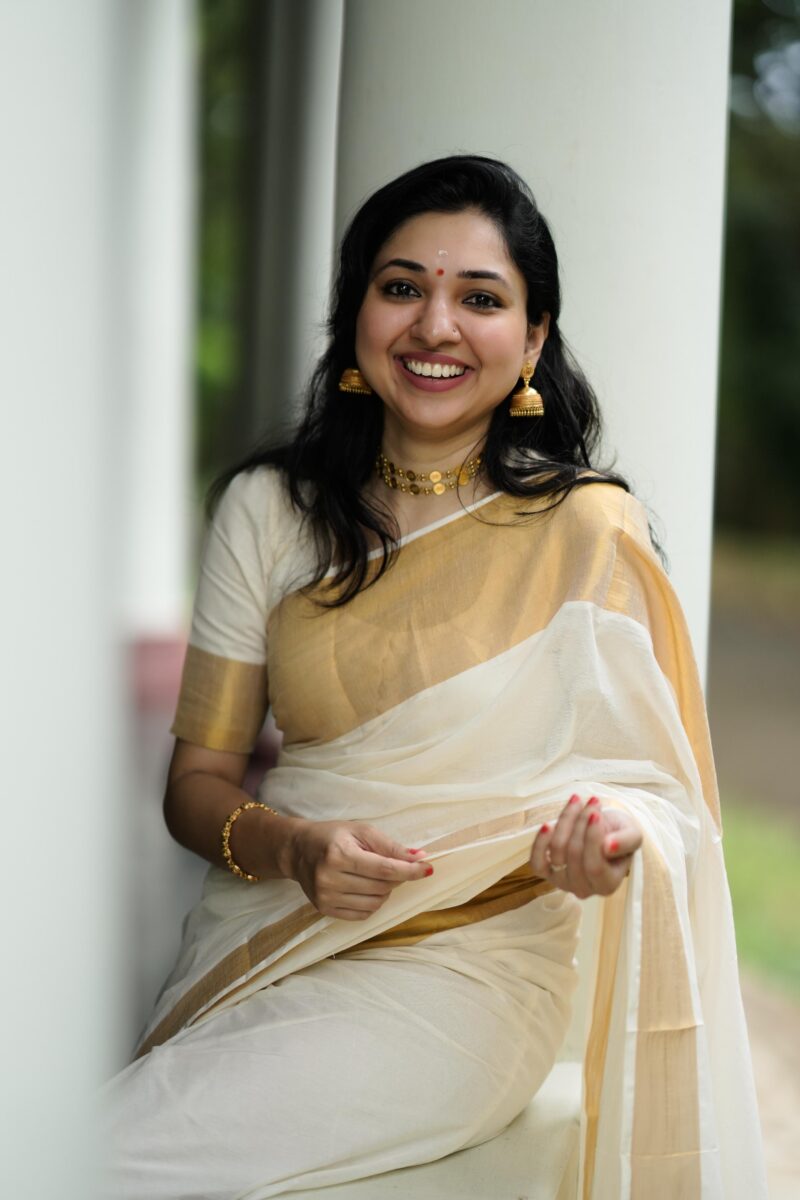 Kerala Kasavu Cotton Saree
