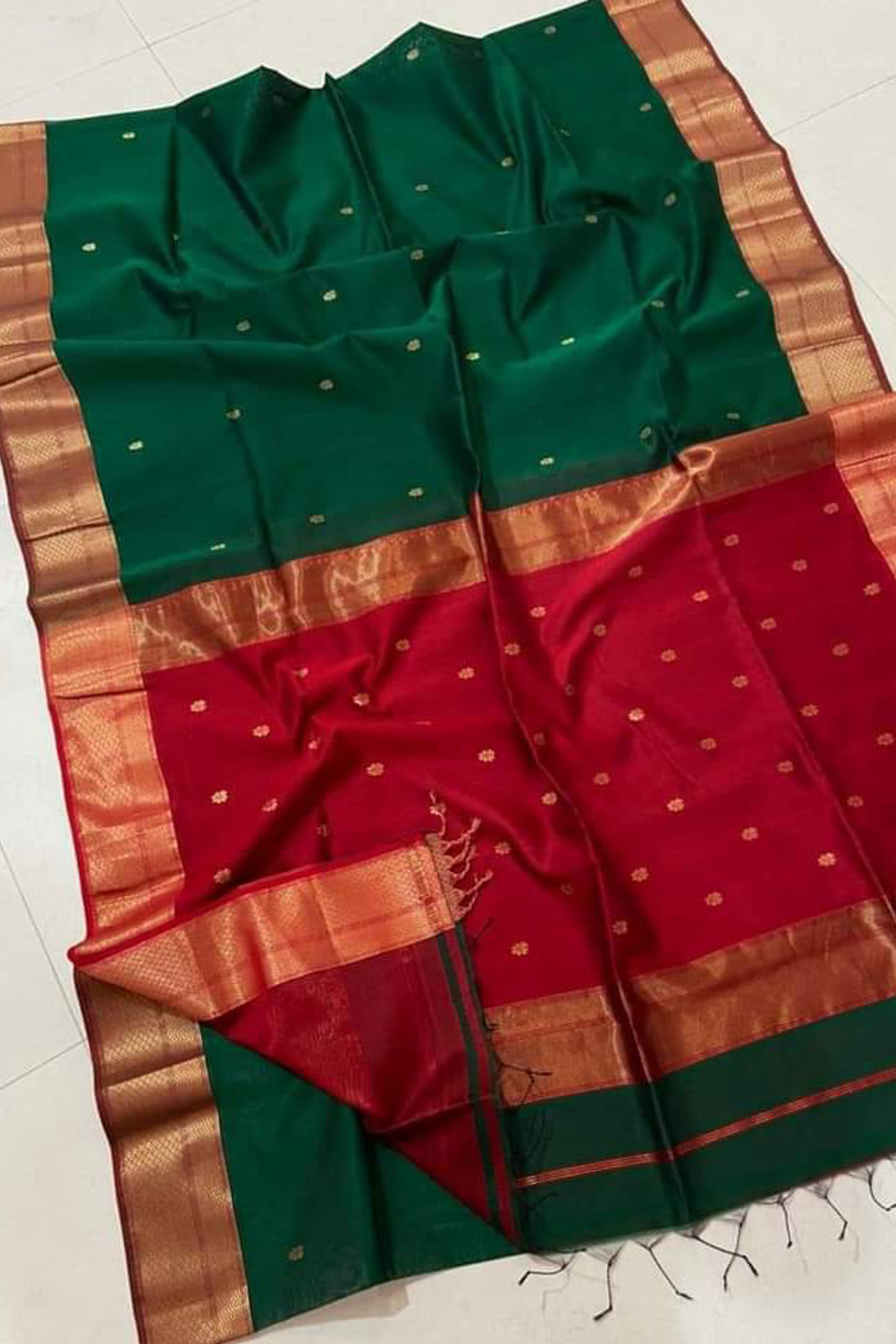 Maheshwari Purple Saree