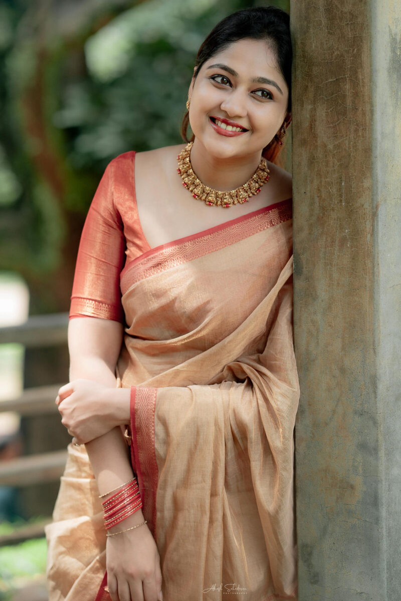Handloom Maheshwari Tissue Silk Saree