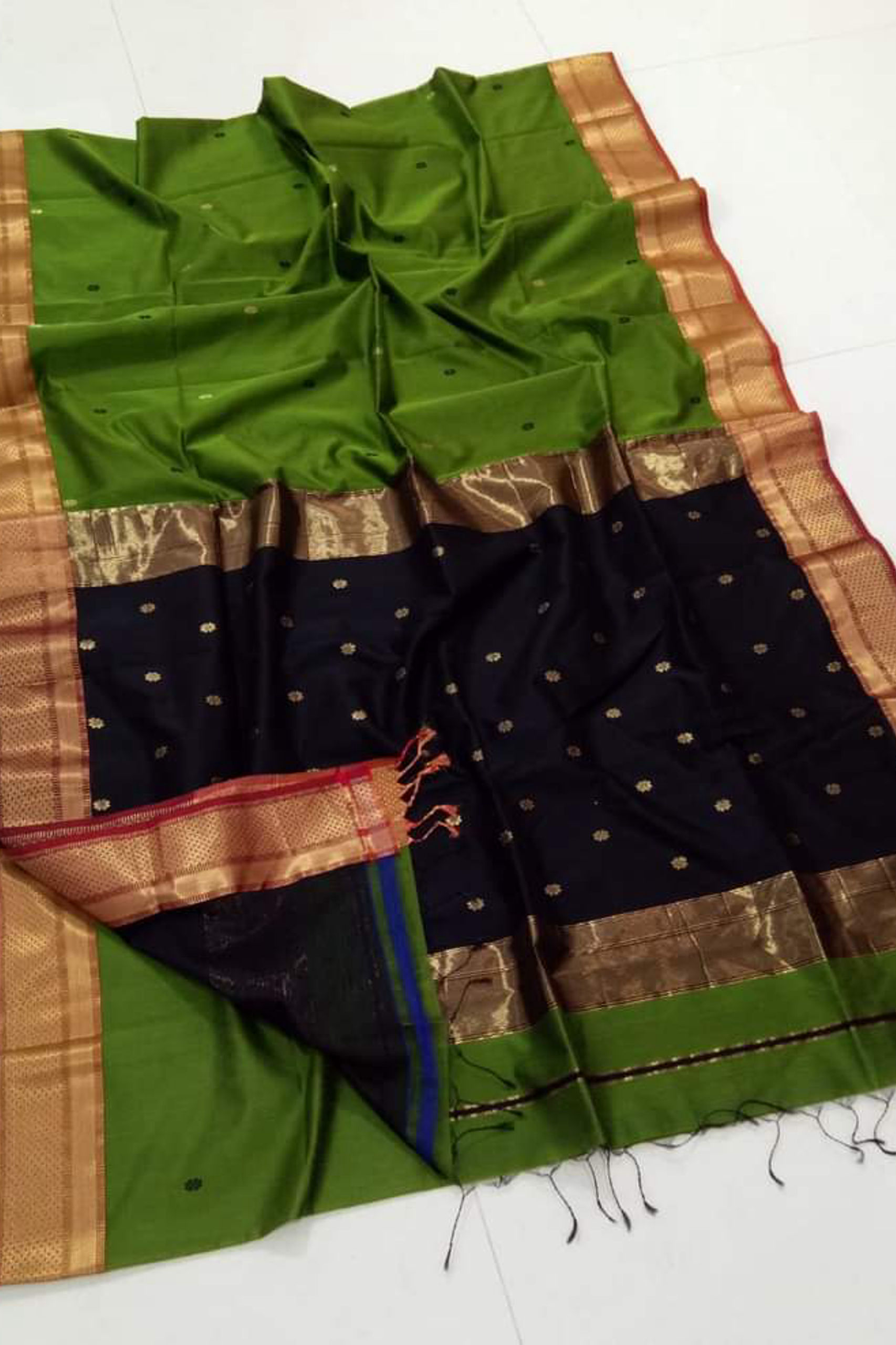 Maheshwari Purple Saree