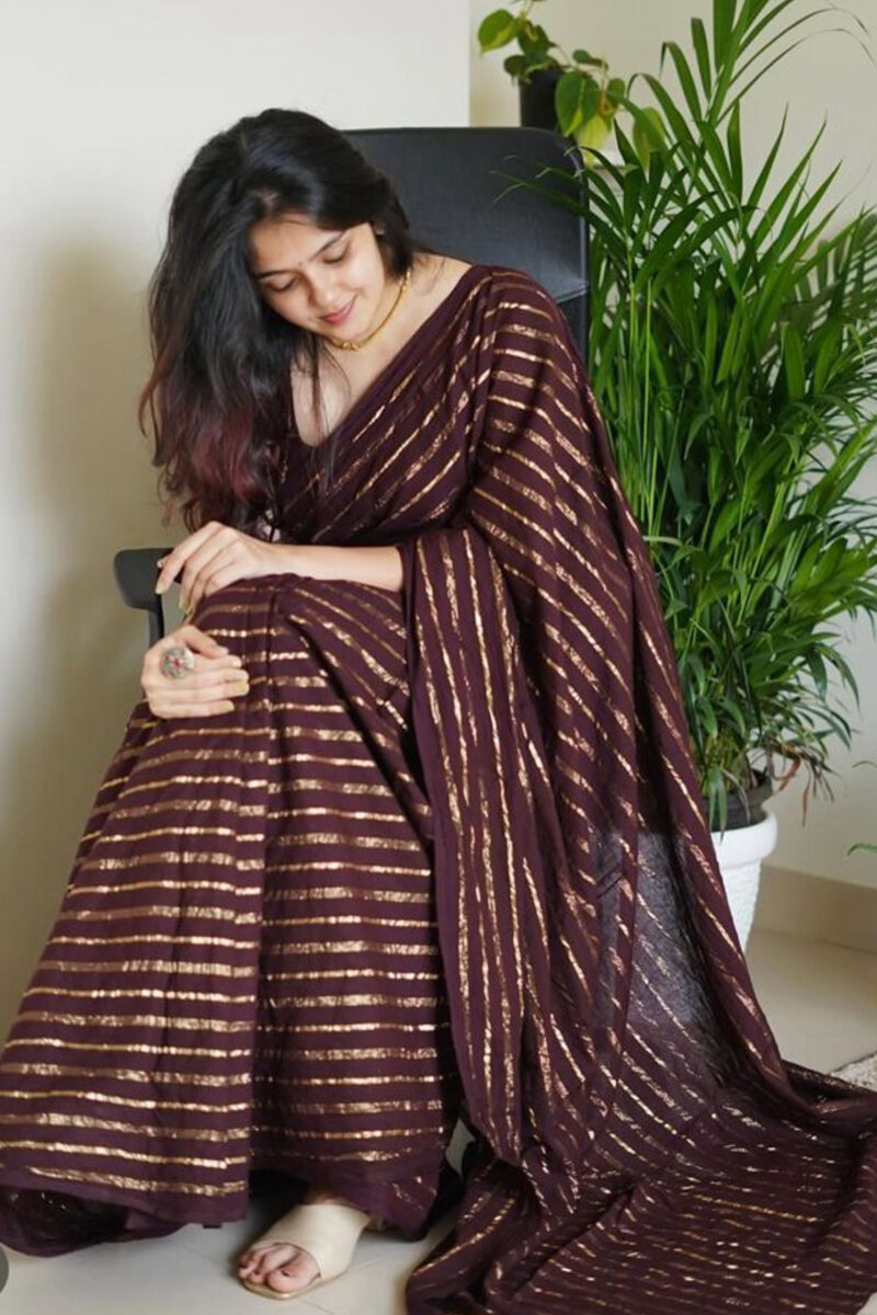 Mul Cotton Lurex Saree
