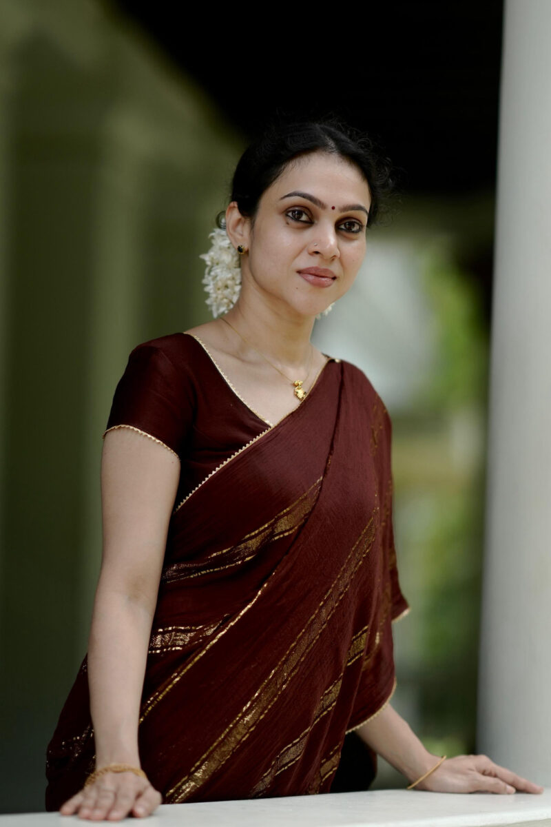 Mul Cotton Brown Saree