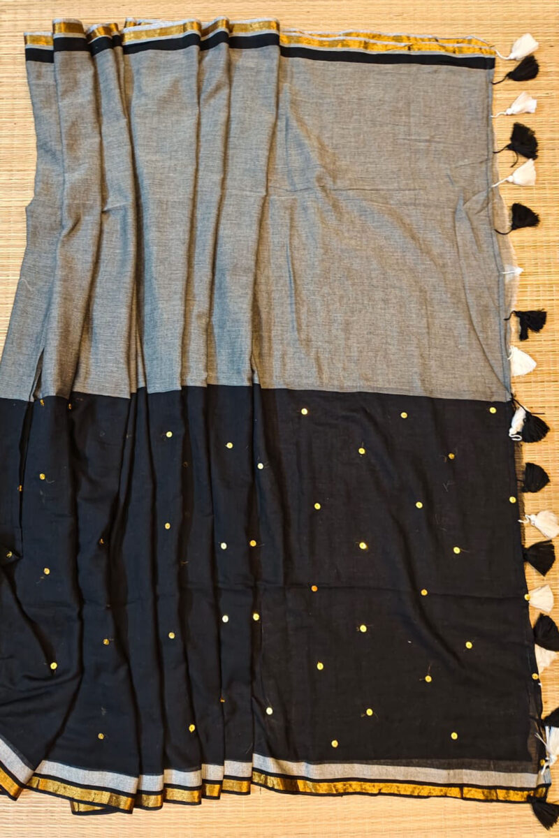 Mul Cotton Dual Shade Saree