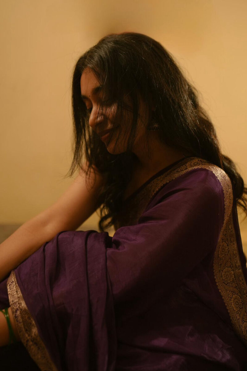 Viscose Chinon Saree