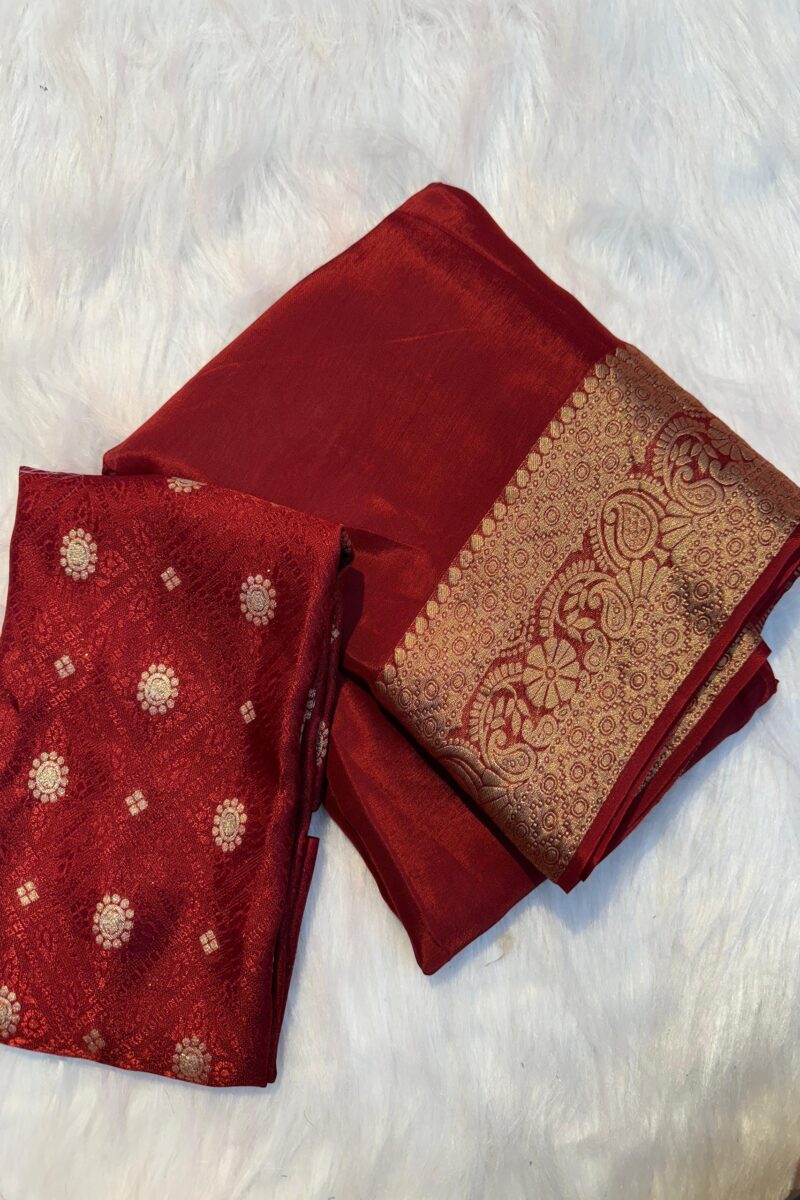 Viscose Crepe Silk Zari Border