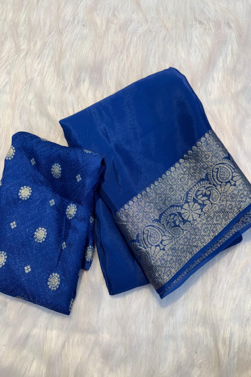 Viscose Crepe Silk Zari Border