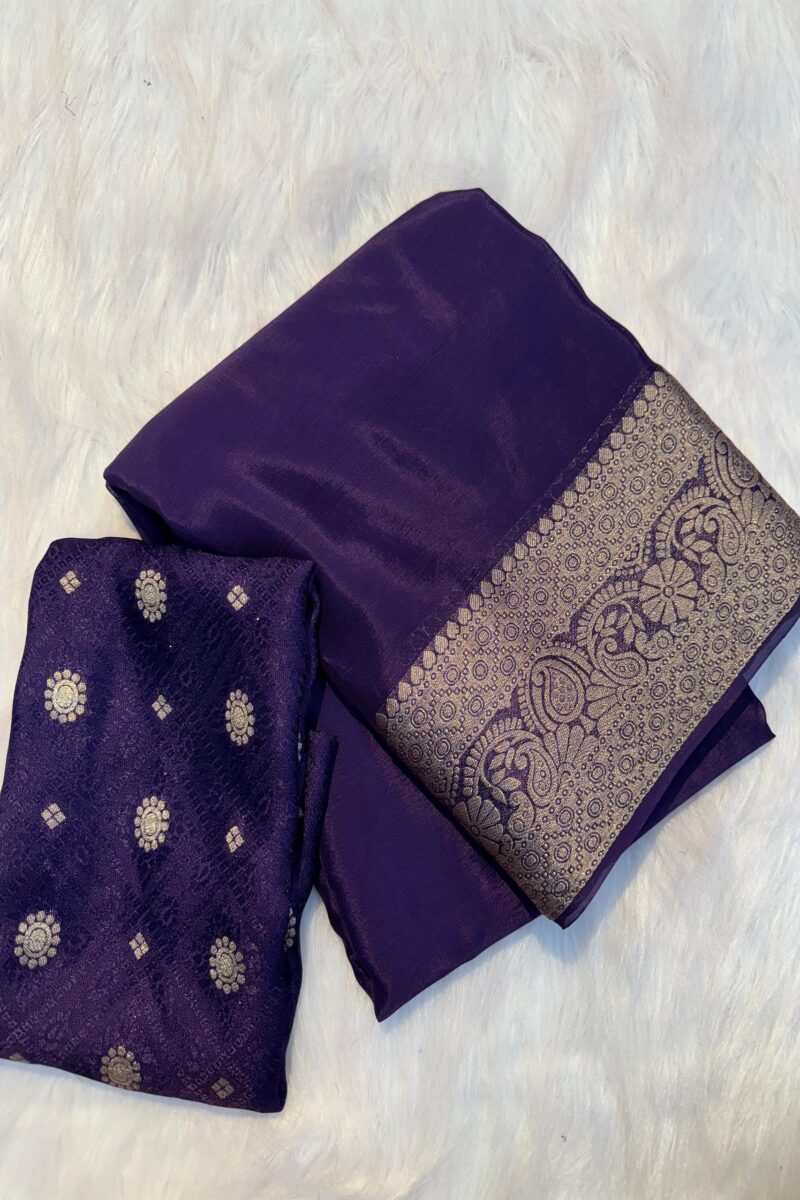 Viscose Crepe Silk Zari Border