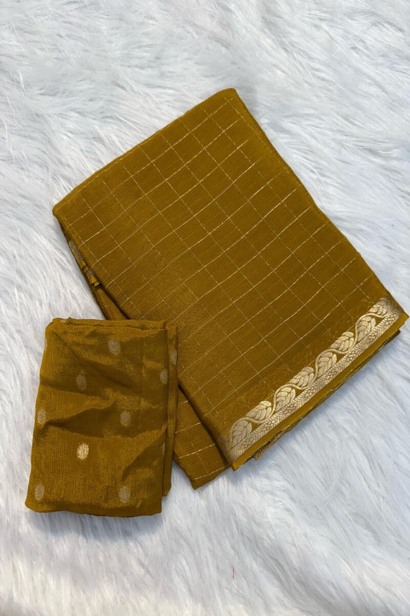 Viscose Chinnon Silk Saree
