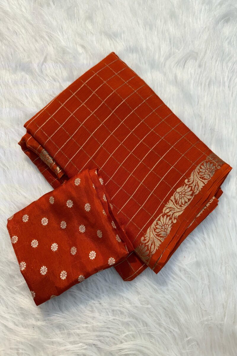 Viscose Chinnon Silk Saree