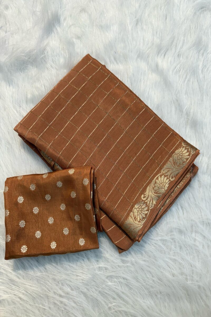 Viscose Chinnon Silk Saree