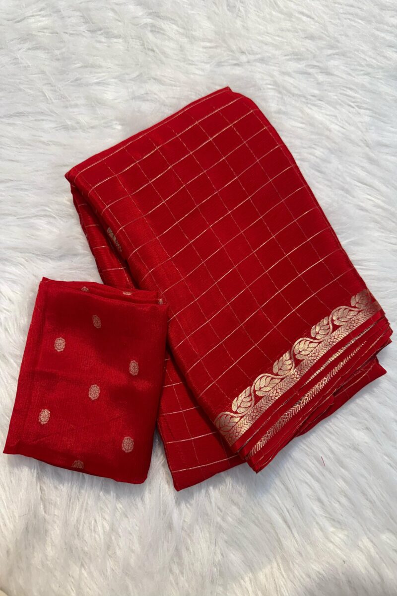 Viscose Chinnon Silk Saree