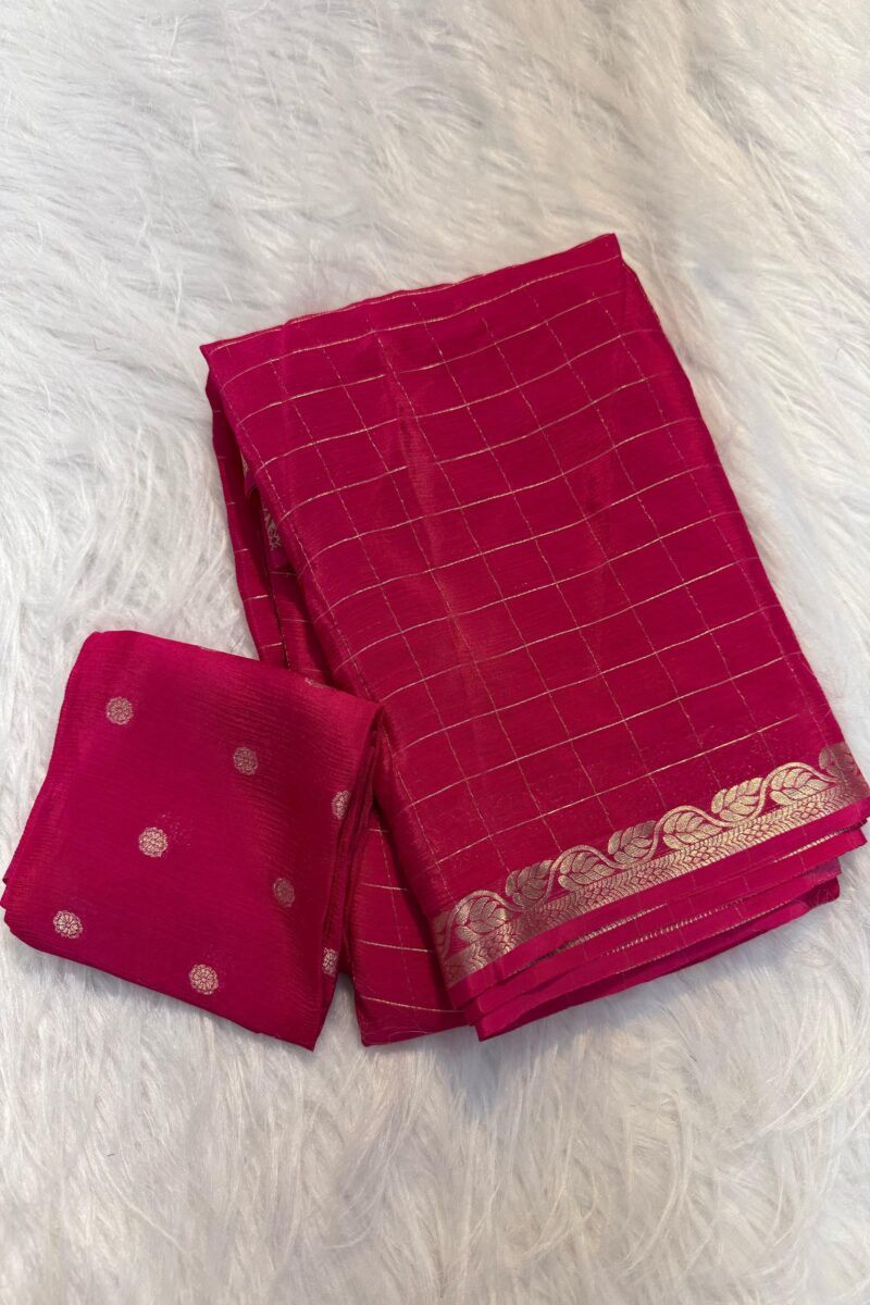 Viscose Chinnon Silk Saree
