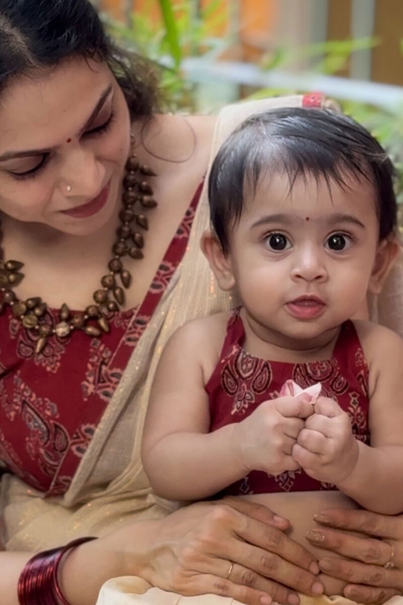 Ajrakh Chanderi Mom & Kid Combo