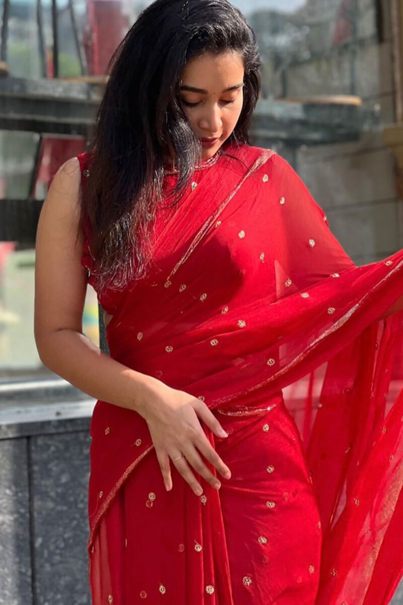 Viscose Semi Georgette Butta Saree
