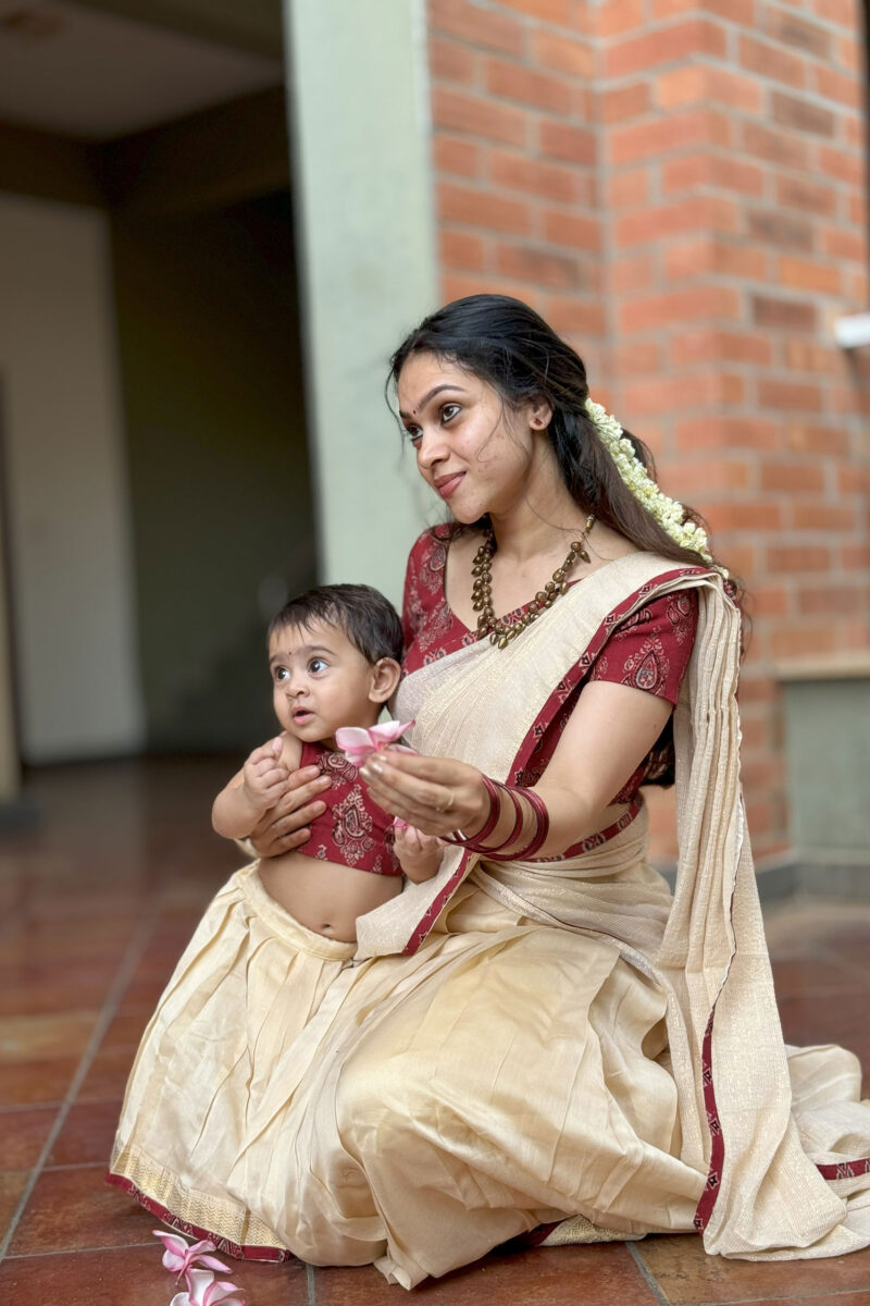 Ajrakh Chanderi Mom & Kid Combo