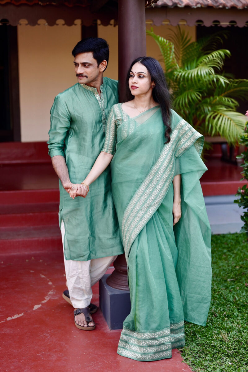 Organza Green Kurta
