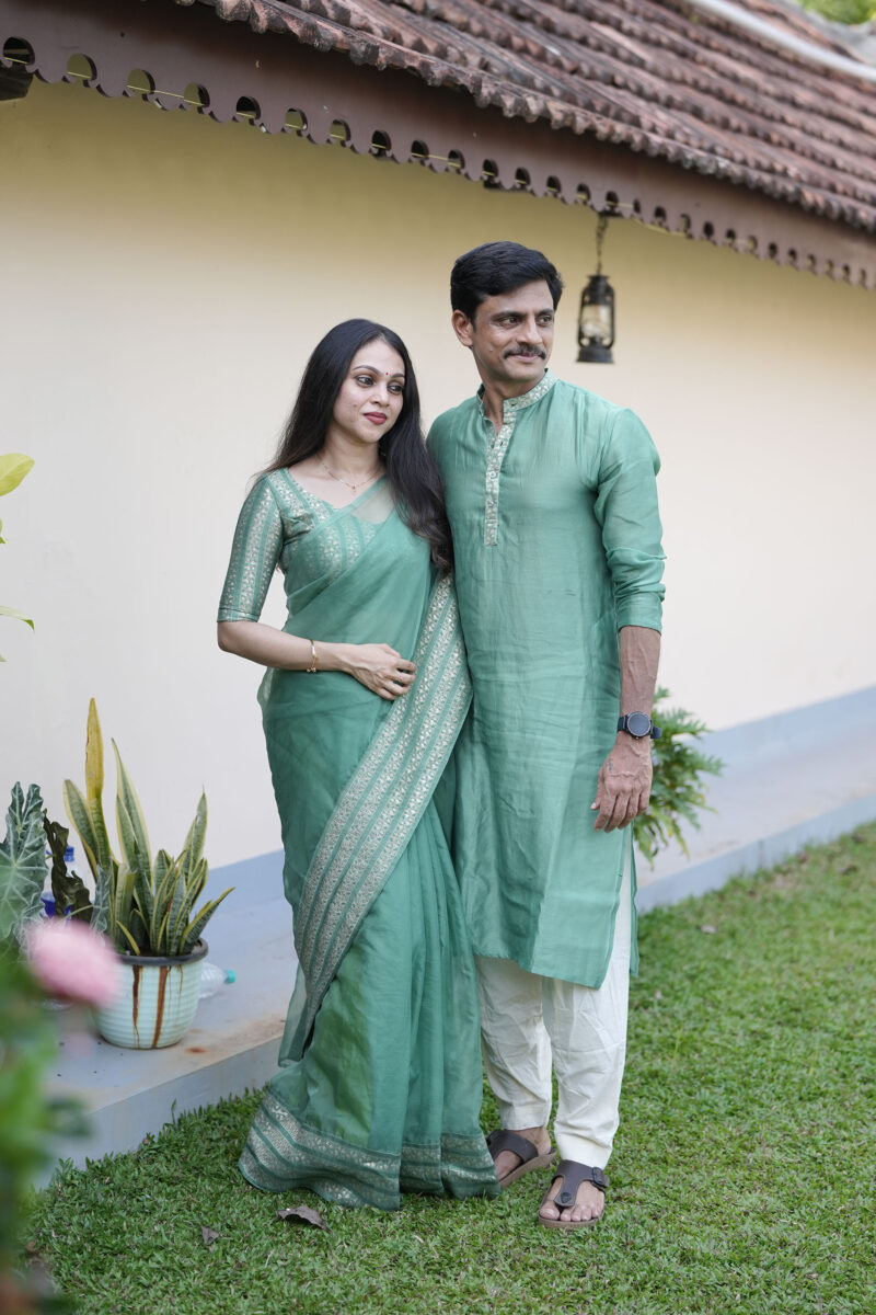 Organza Green Kurta