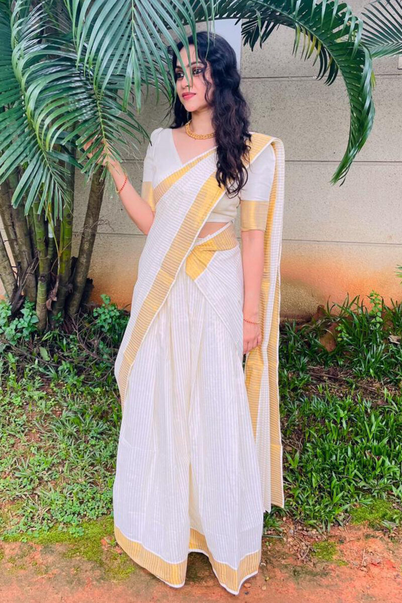 Kasavu Stripe Dhavani