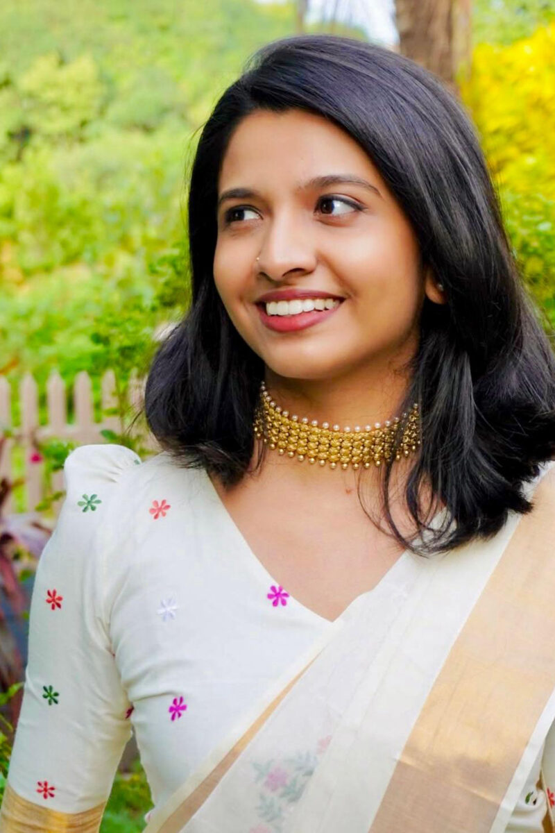 Kasavu Embroidery Dhavani