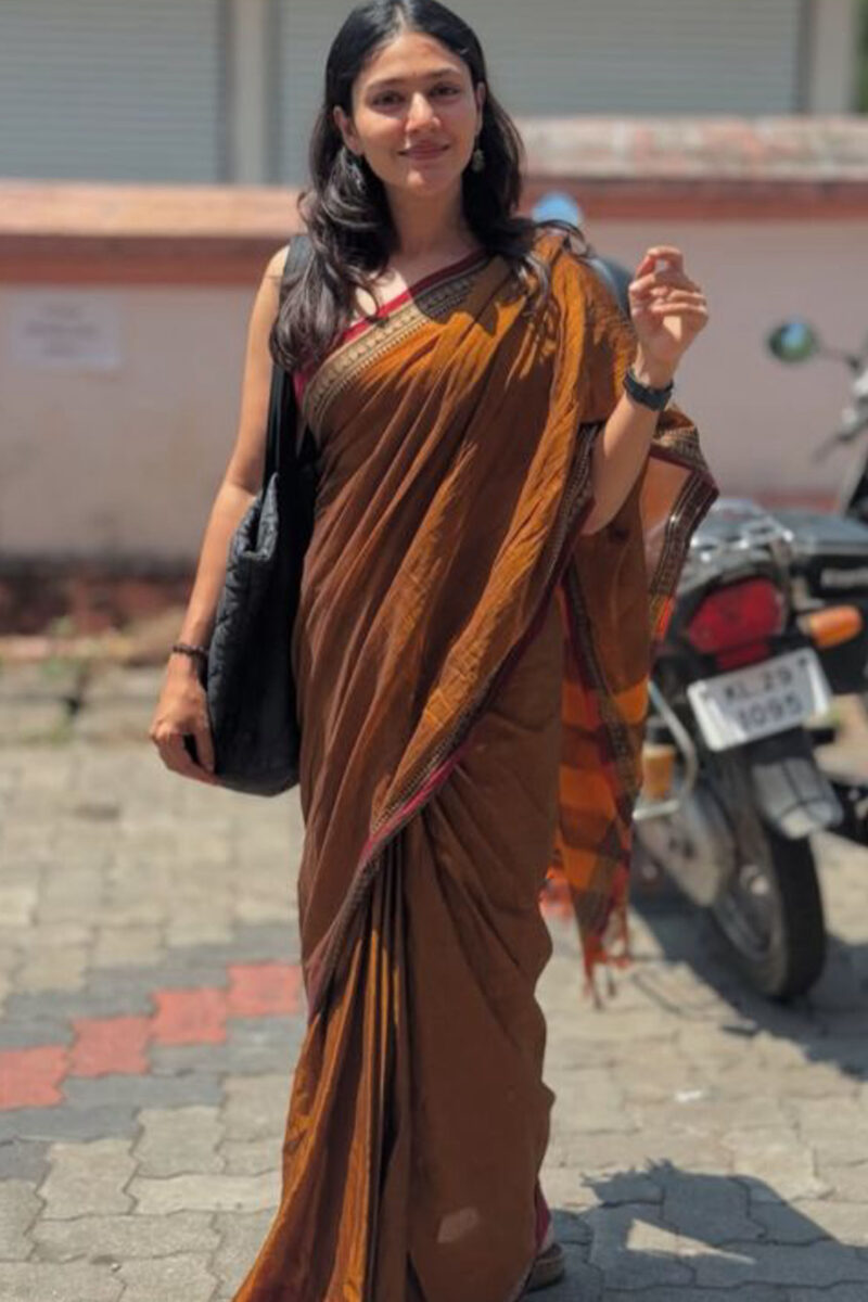 Narayanapet Brown Saree