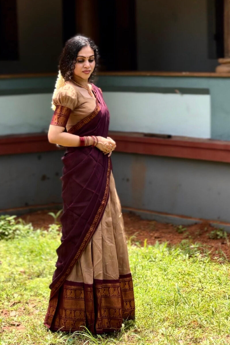 Sungudi Beige Dhavani