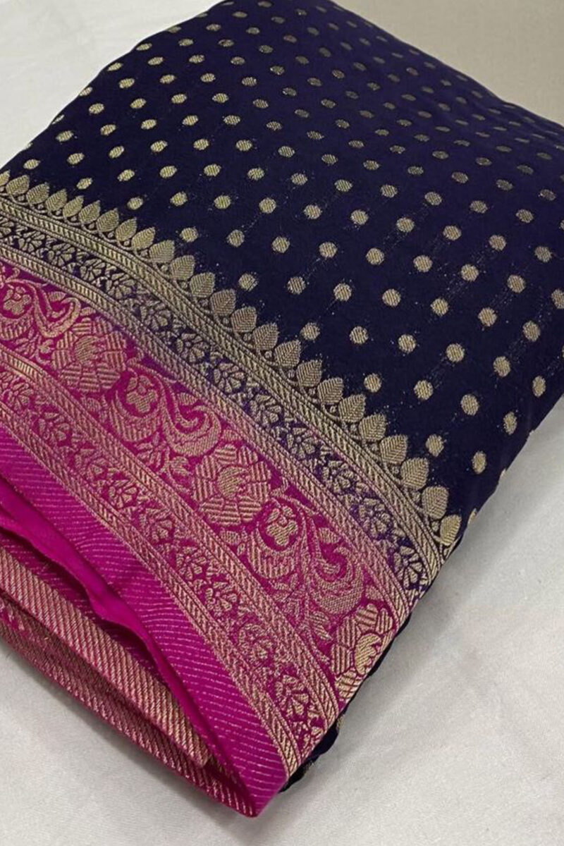 Semi-Georgette Banarasi Saree