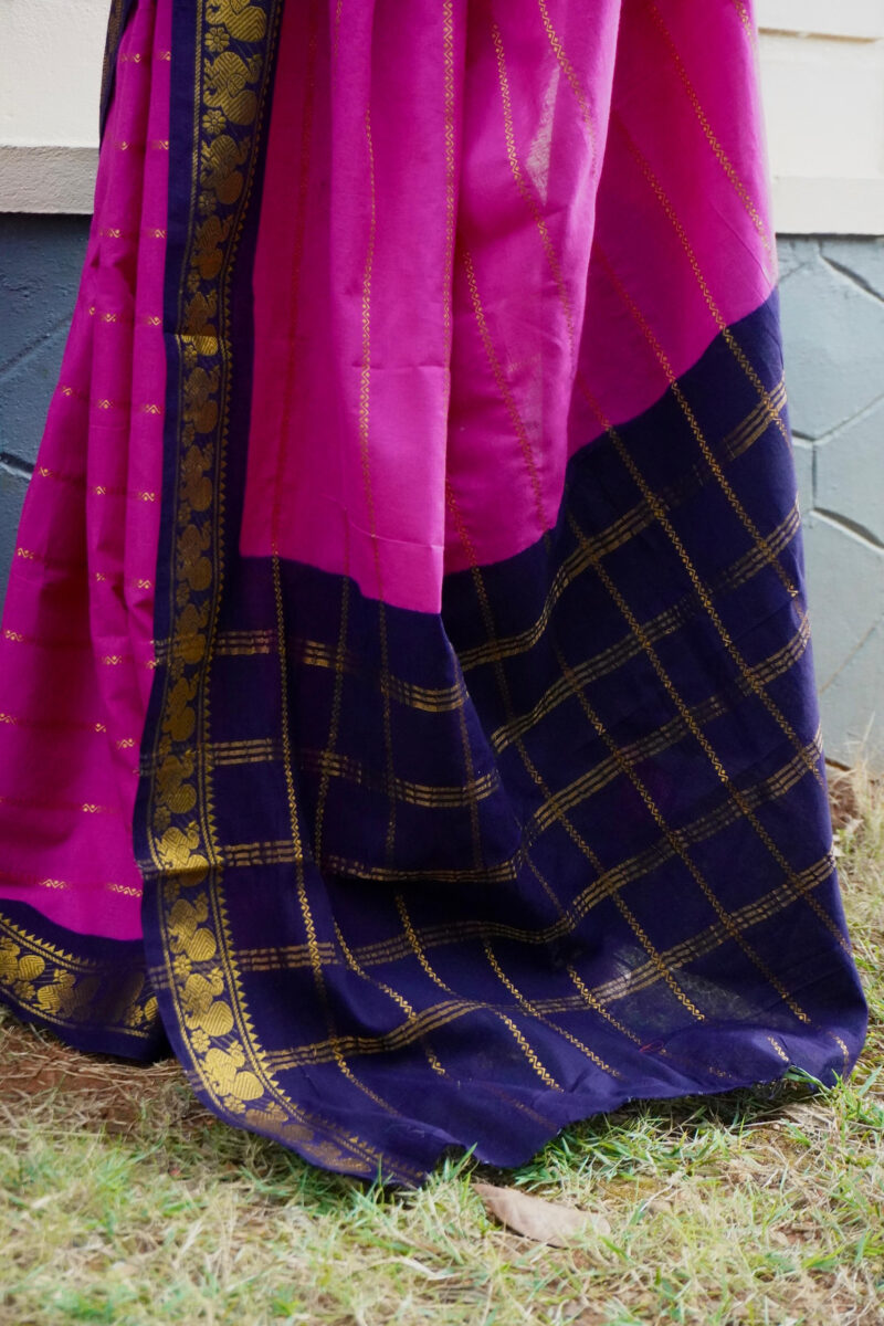 Sungudi Purple Saree