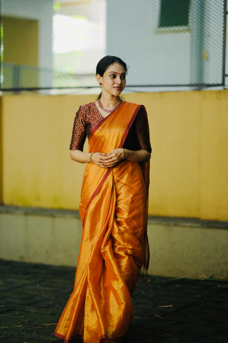 Soft Metallic Tissue Silk Saree