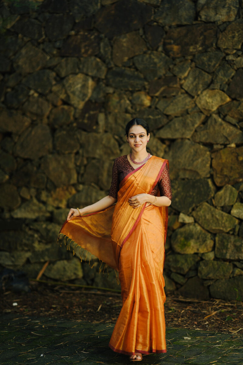 Soft Metallic Tissue Silk Saree