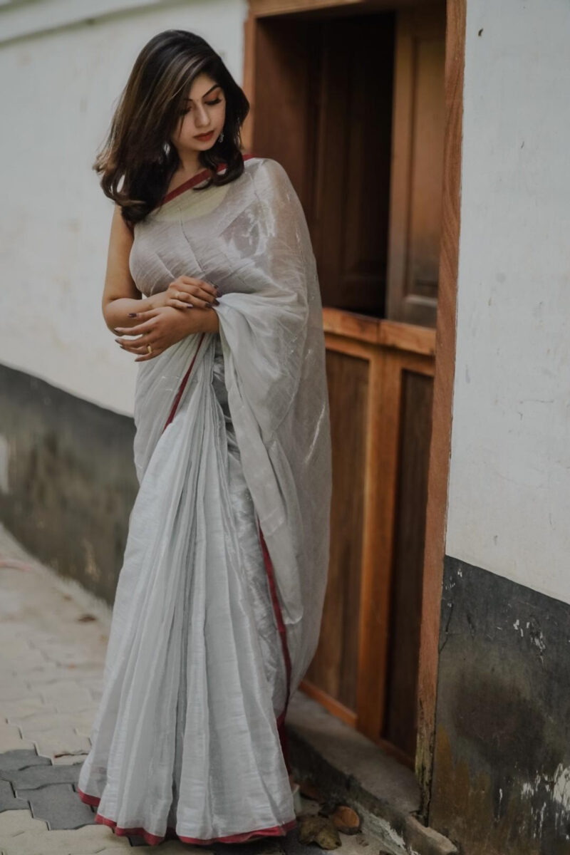 Soft Metallic Tissue Silk Saree