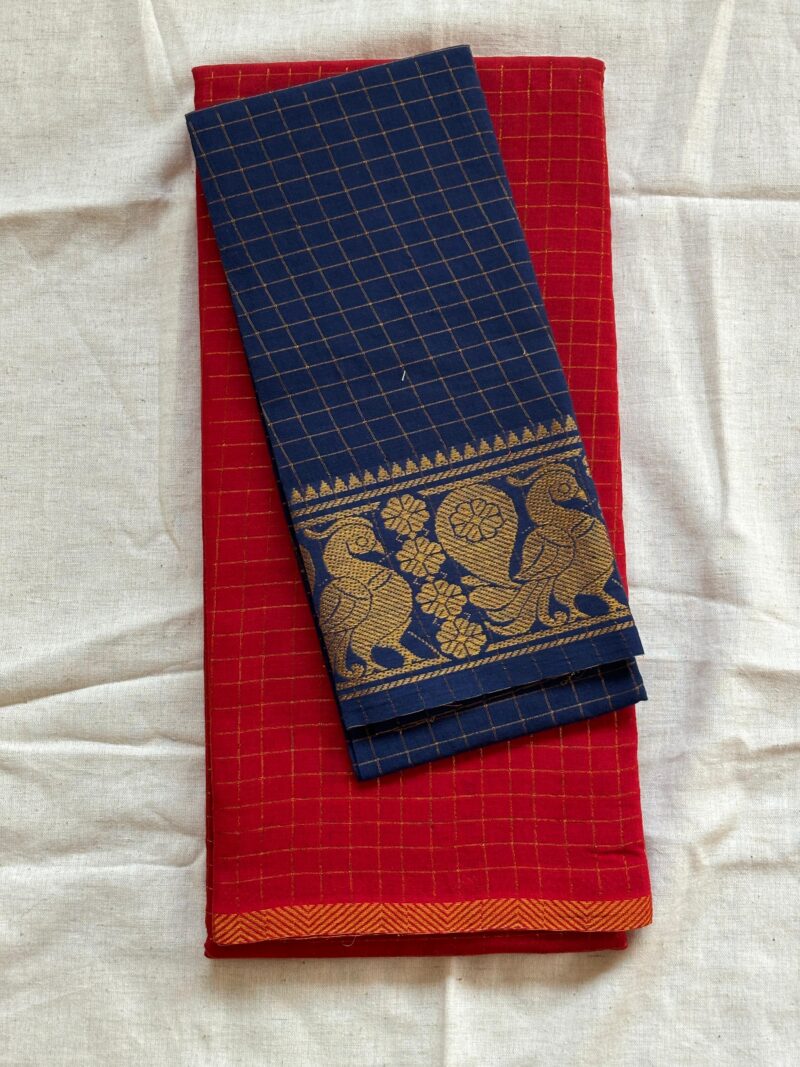 Sungudi Red Saree