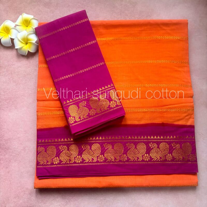 Sungudi Purple Saree
