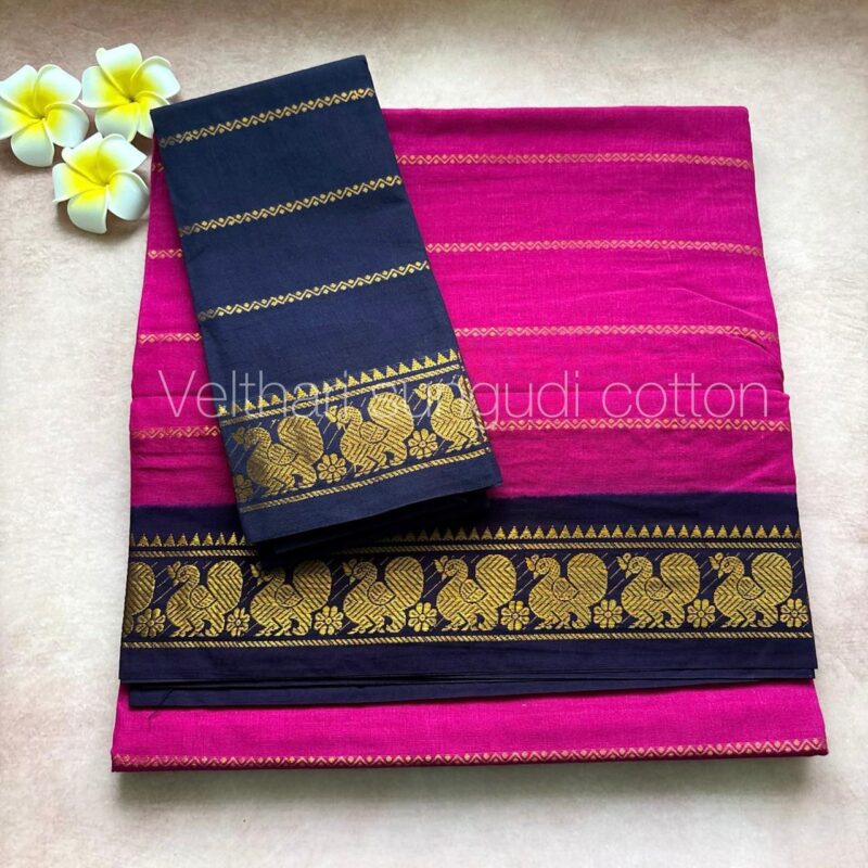Sungudi Purple Saree