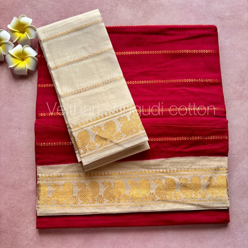 Sungudi Purple Saree