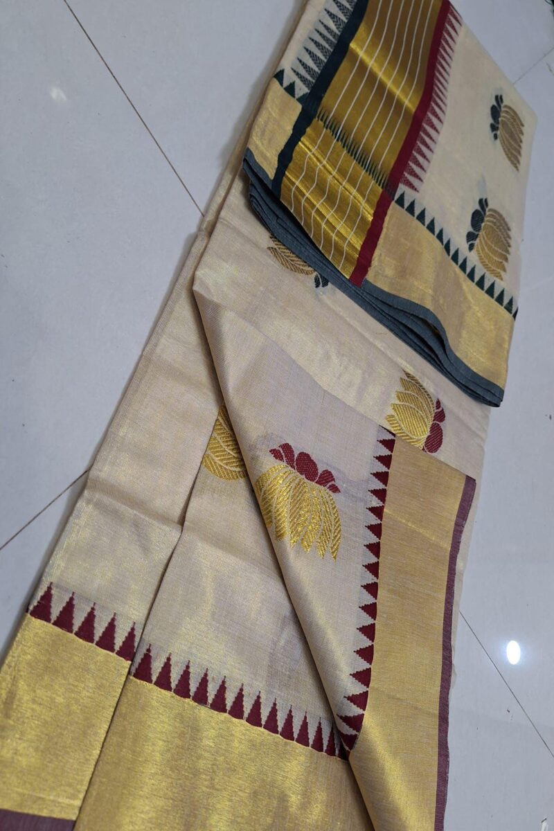 Tissue Lotus Saree