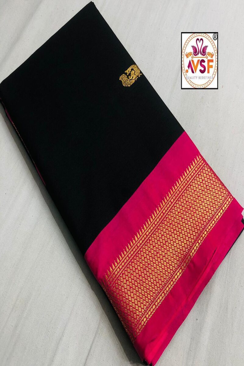Paithani Semi Silk Yellow Dhavani Set