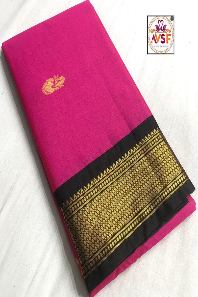 Paithani Semi Silk Yellow Dhavani Set