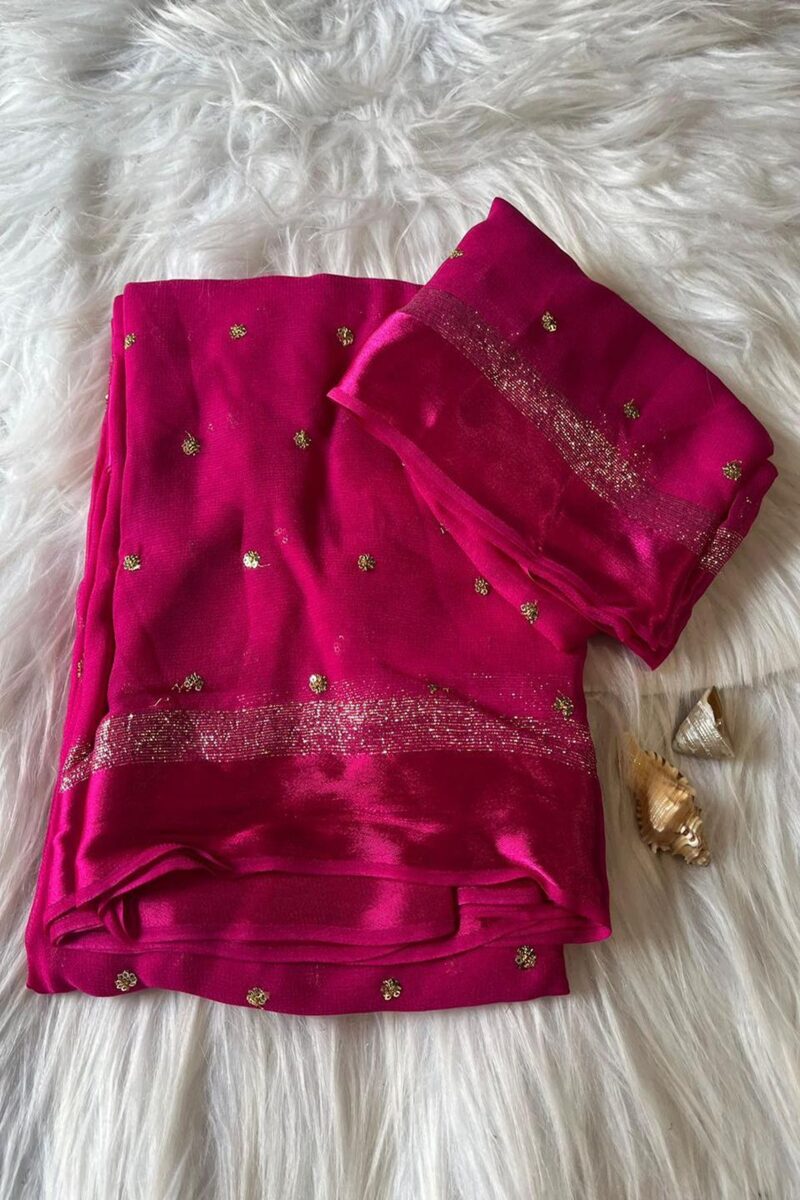 Viscose Semi Georgette Butta Saree