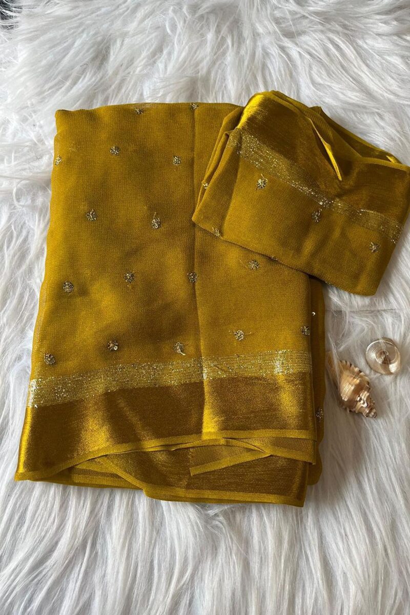 Viscose Semi Georgette Butta Saree