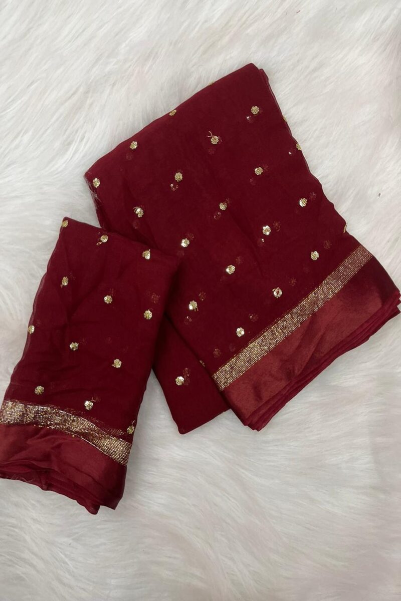 Viscose Semi Georgette Butta Saree