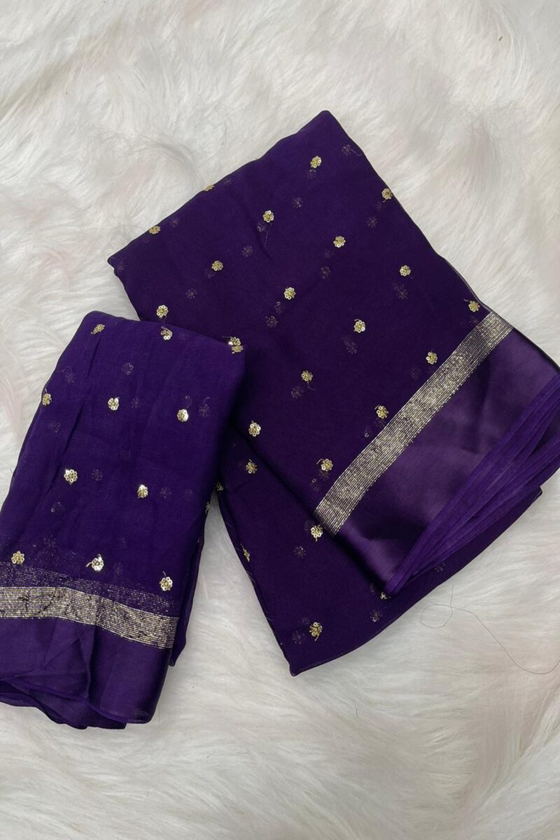 Viscose Semi Georgette Butta Saree