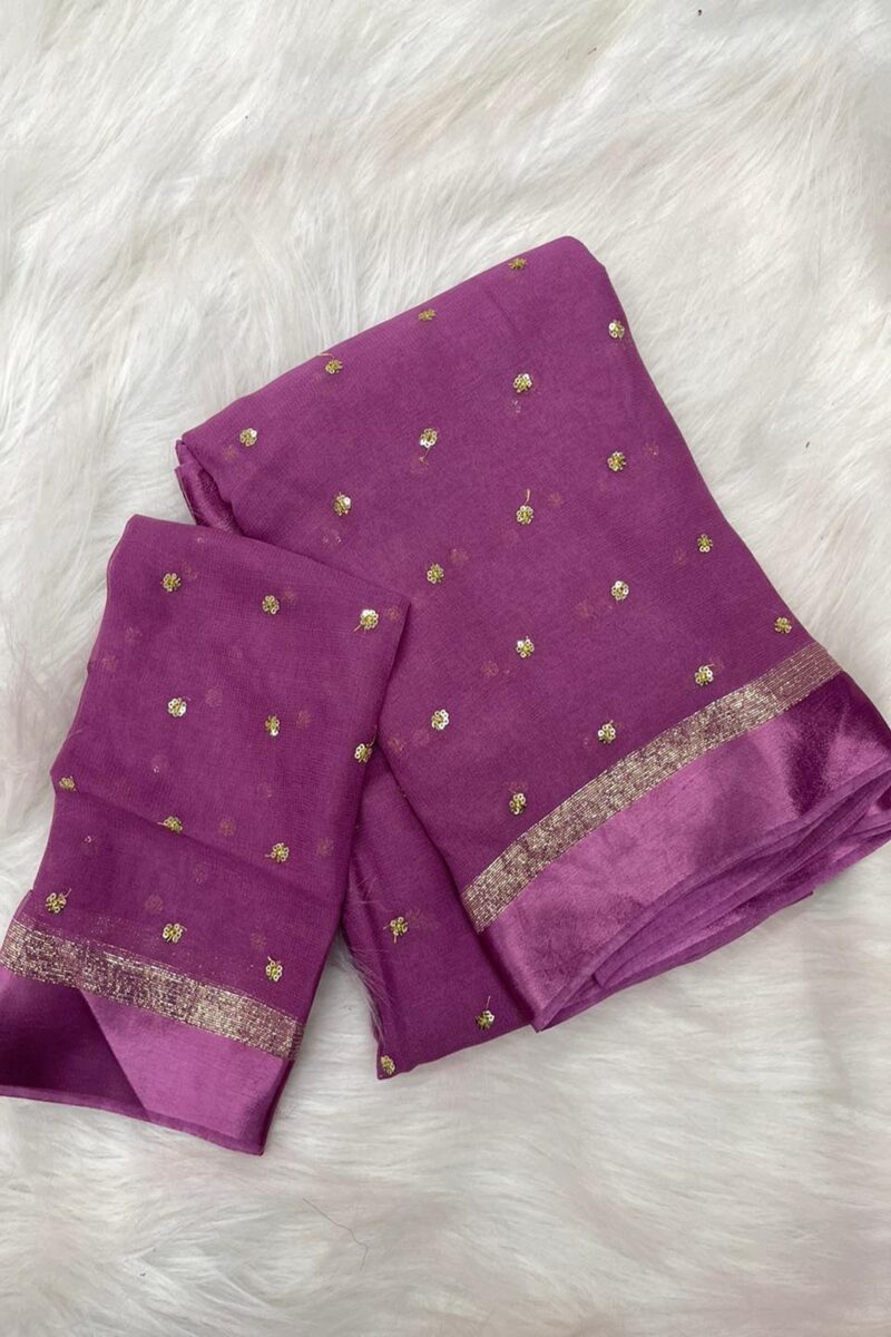 Viscose Semi Georgette Butta Saree