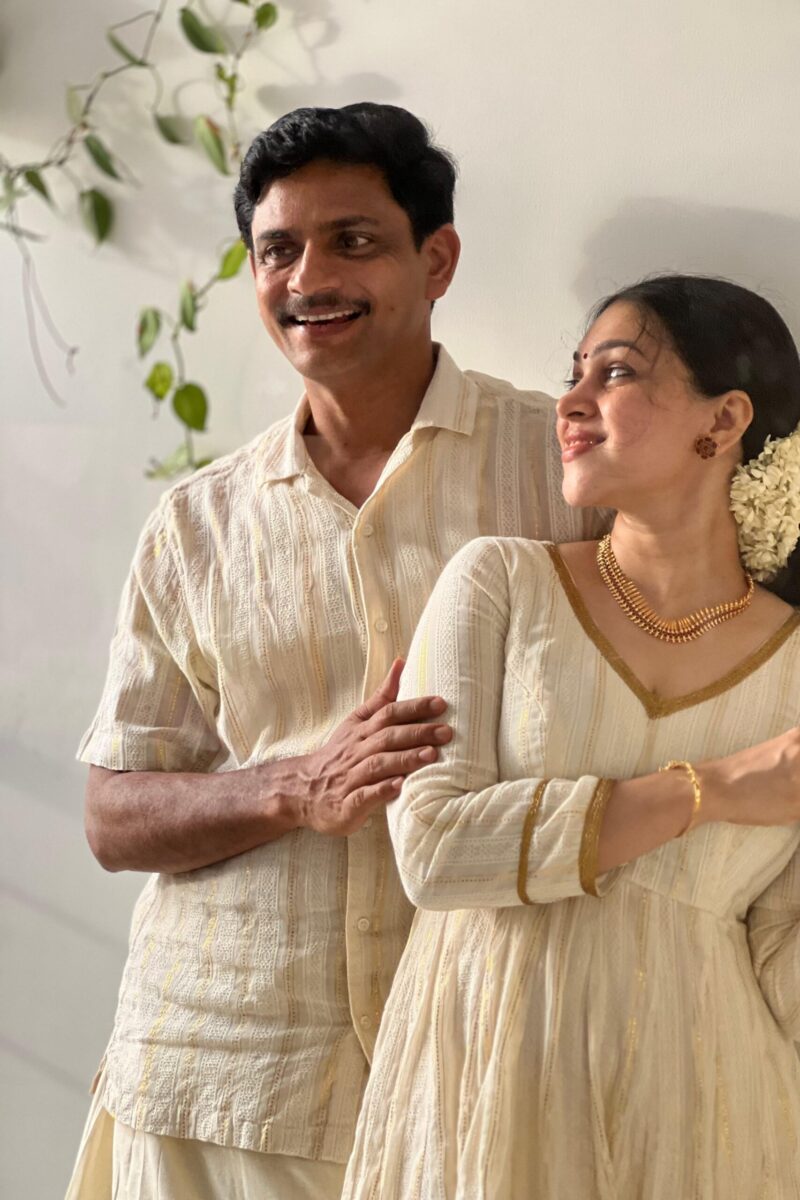Soft Cotton Lurex Shirt & Anarkali Combo