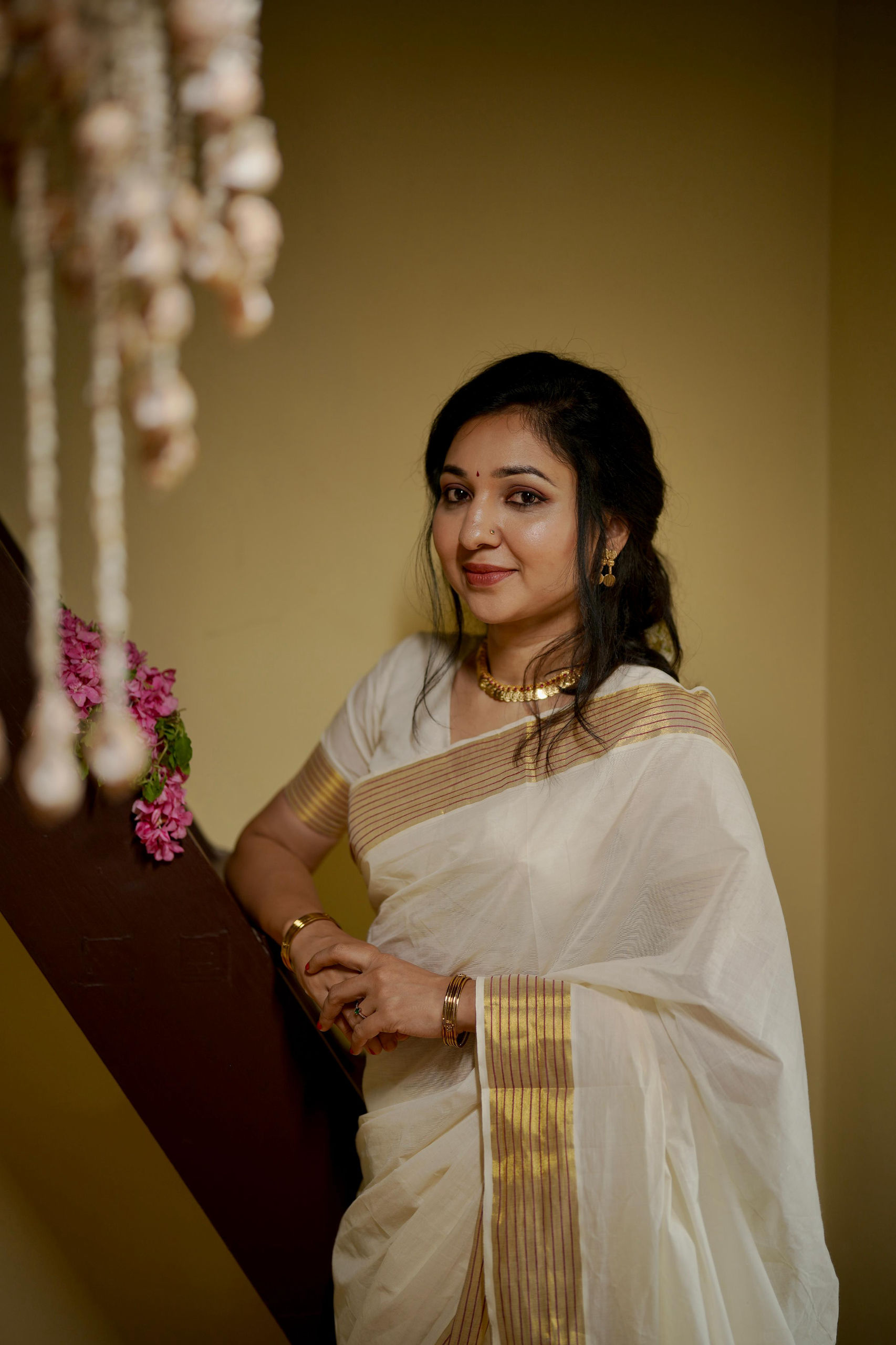 Kasavu Red Gold Border Saree