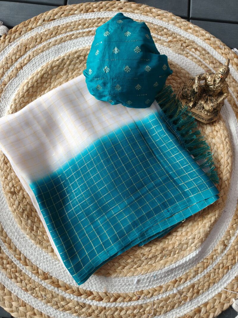 Chiffon Saree With Viscose Butta Blouse