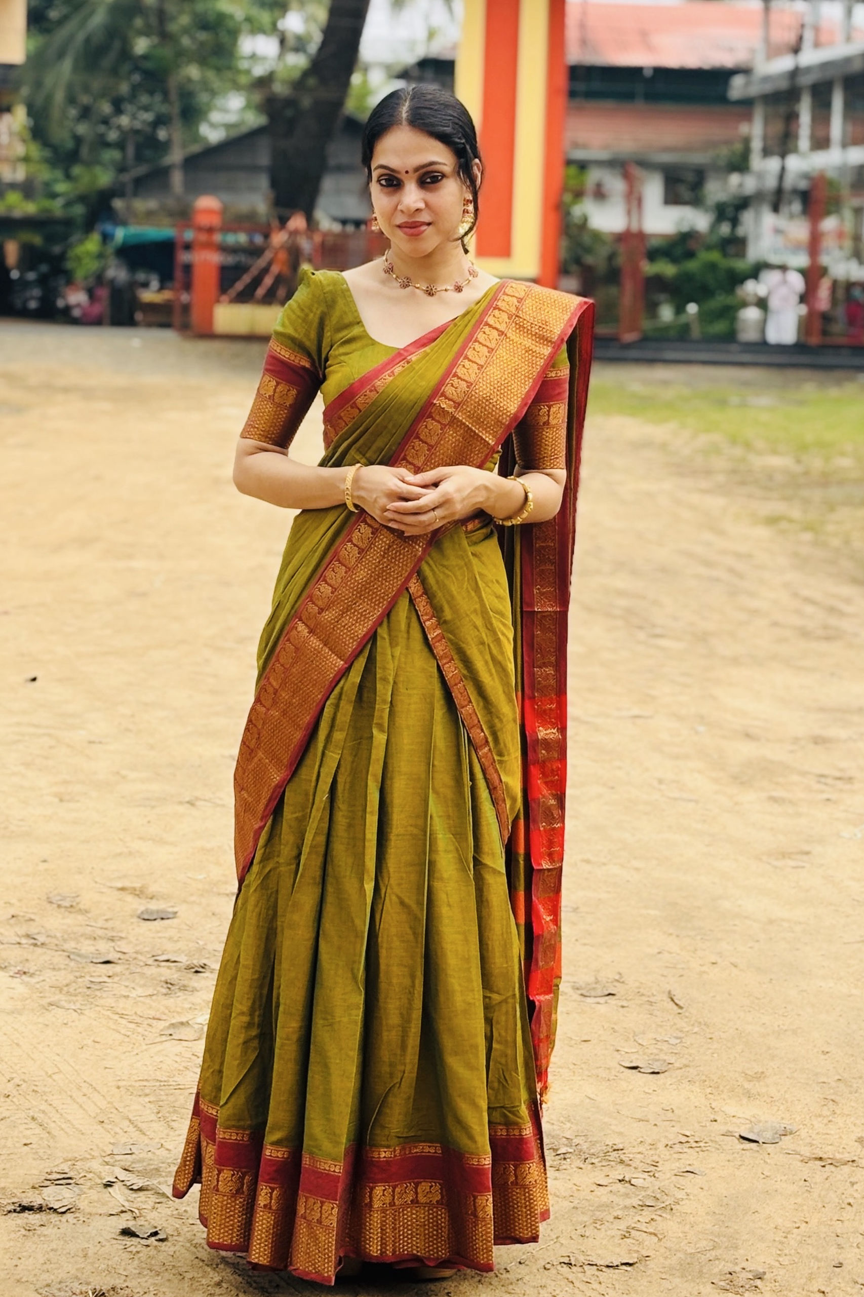 Light Green Narayanpet Dhavani