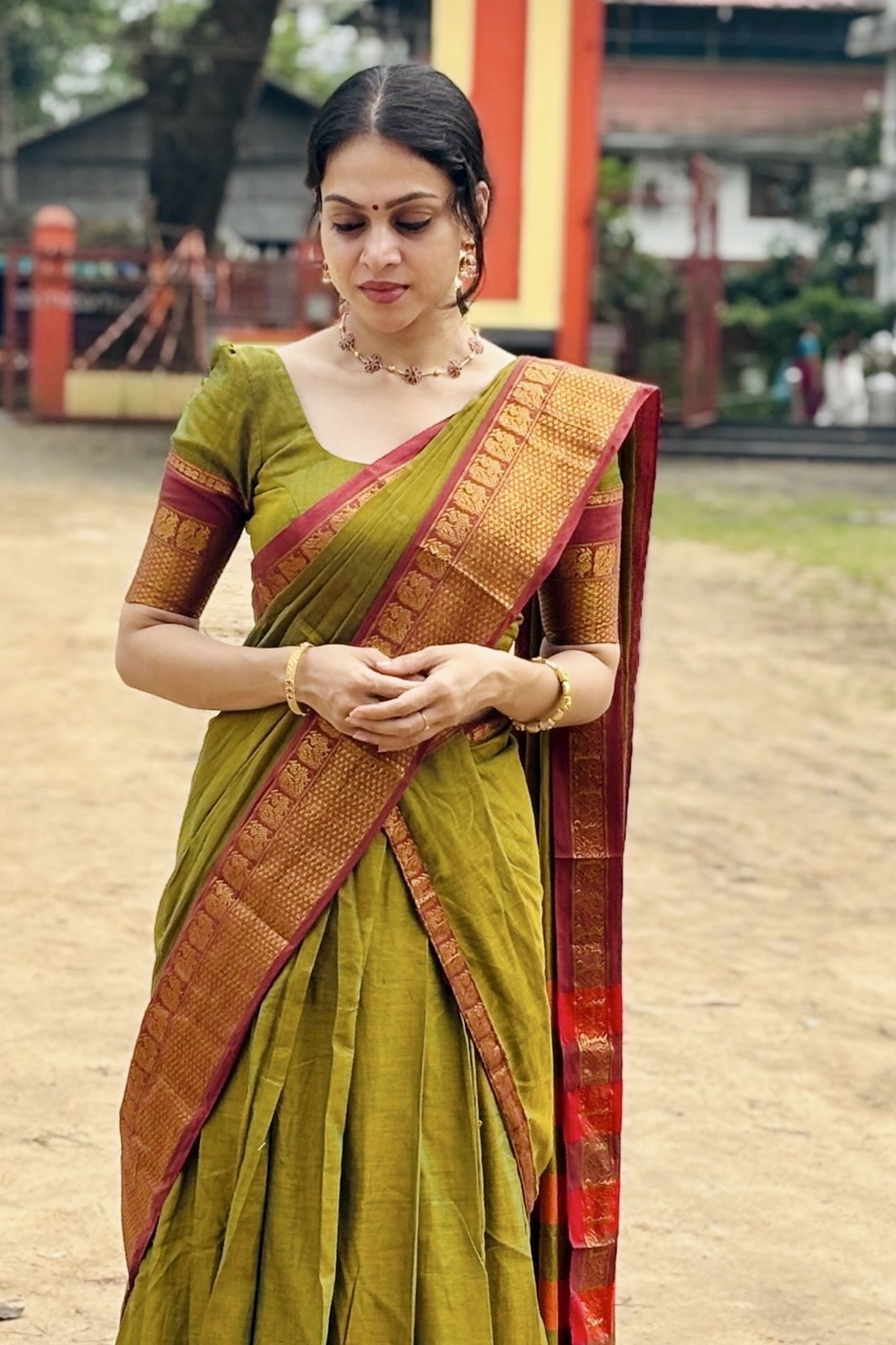 Light Green Narayanpet Dhavani