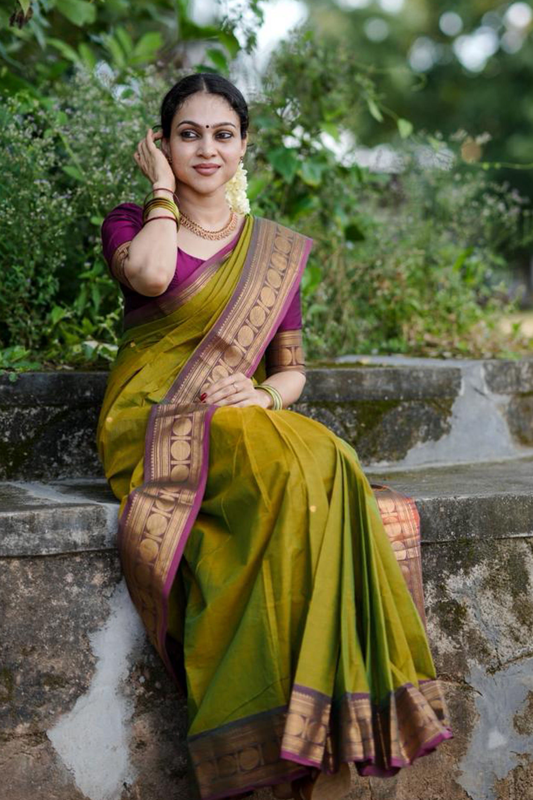 Kanchi Cotton - Lime Green