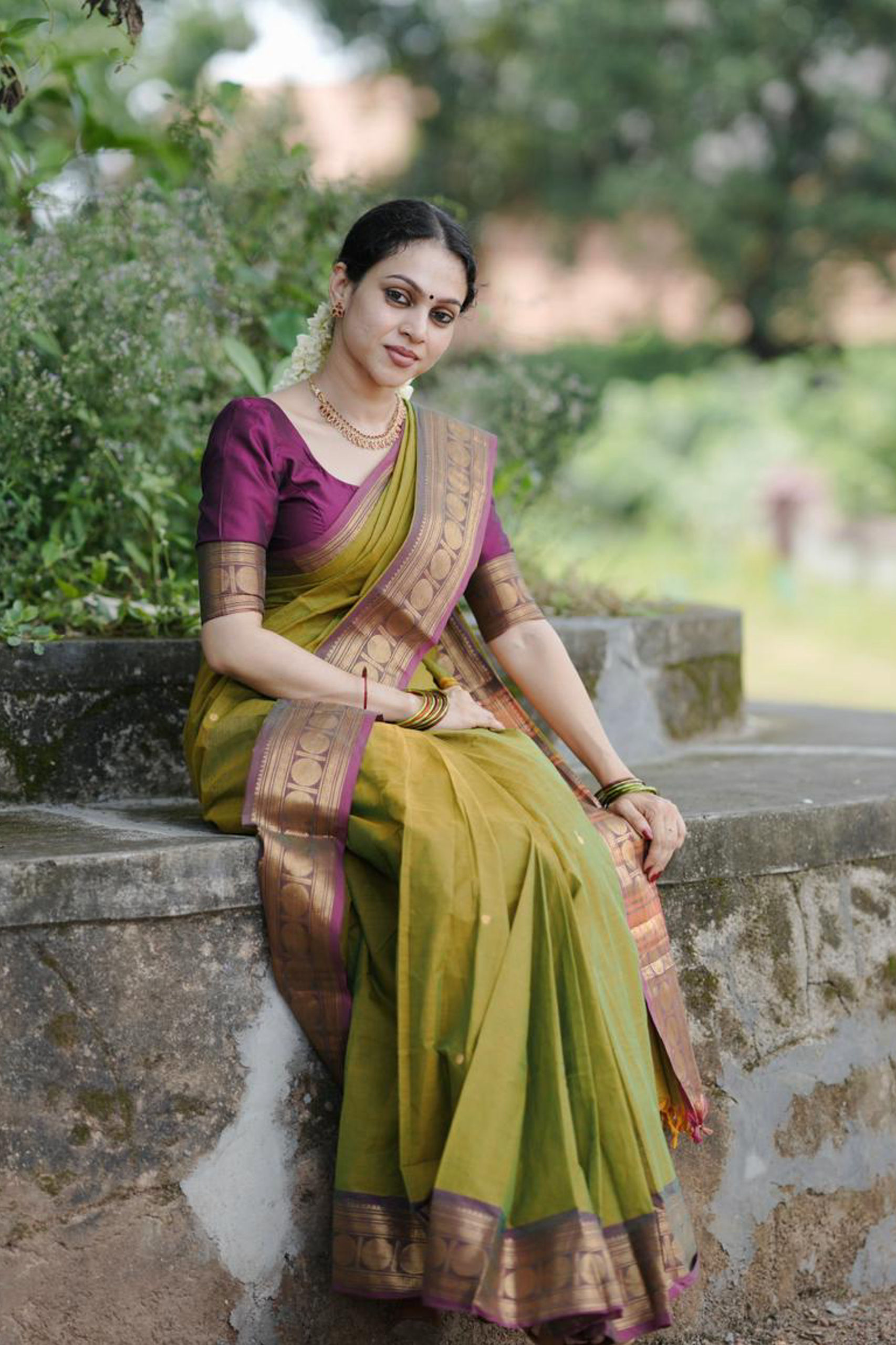 Kanchi Cotton - Lime Green